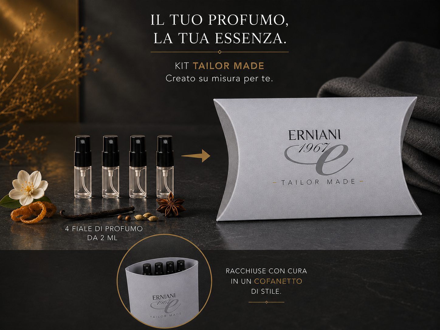 Tailor made Kit su Misura 4 fragranze 2 ml VAPO