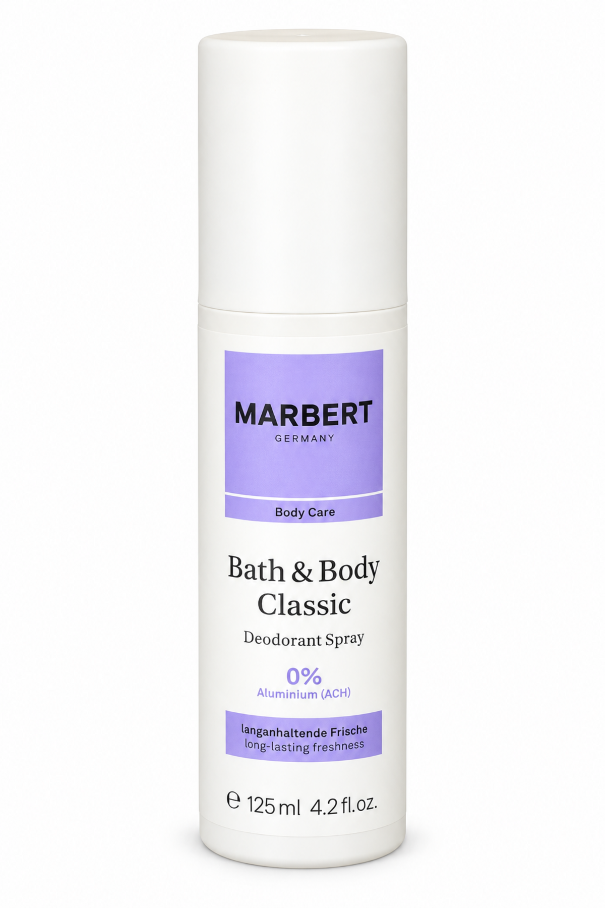 Marbert Bath & Body Classic Deodorante Spray 125 ml su sfondo bianco