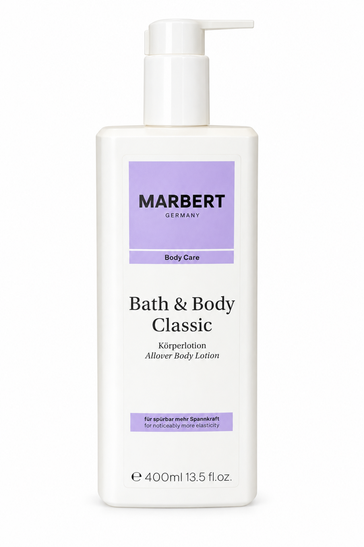 Marbert Bath & Body Classic Latte Corpo 400 ml su sfondo bianco